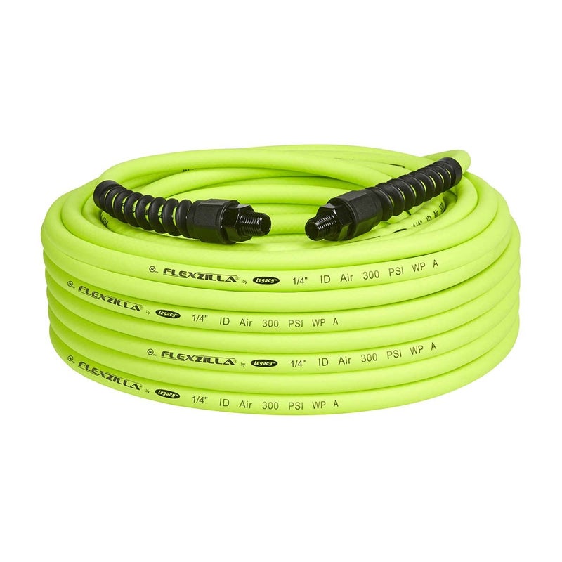 Flexzilla Pro خرطوم هواء فليكسزيلا HFZP14100YW2 زيلاغرين برو بطول 100 قدم | 1/4" قطر الخرطوم | مرونة في جميع الأحوال الجوية | خفيف وسهل الاستخدام | لا يتشابك تحت الضغط - Image 1